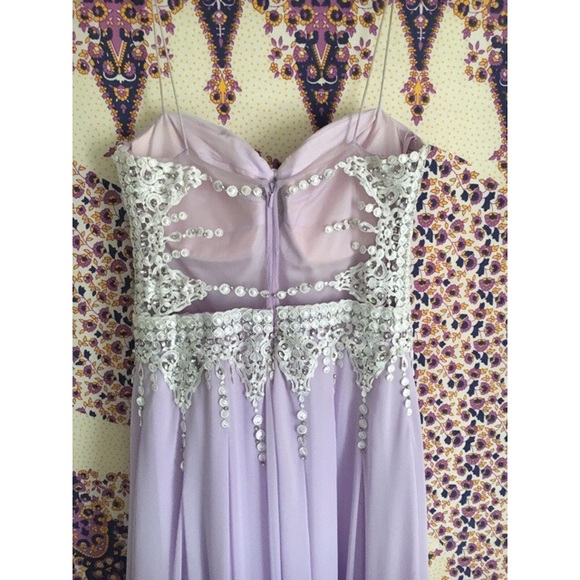 Beaded Sheer-Back Gown // - Picture 7 of 8